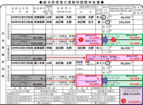 給与所得者の保険料控除申告書の記入方法 損保ジャパン日本興亜ひまわり生命