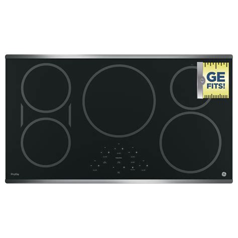 Ge Profile 36 In Electric Smooth Induction Cooktop In Stainless Steel With 5 Elements