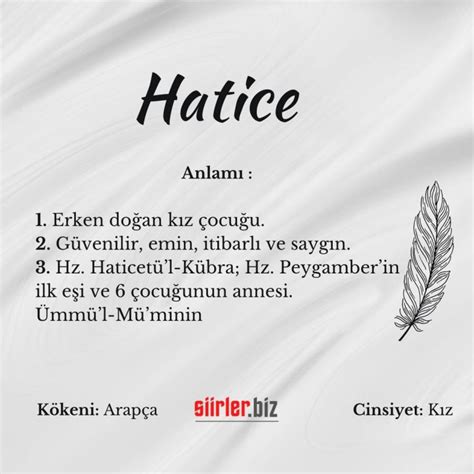 Hatice Sminin Anlam Nedir Siirler Biz