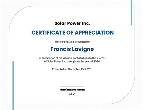 Employee Appreciation Certificate Template in Google Docs, Illustrator ...