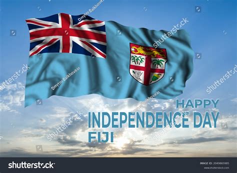 Fiji Independence Day Card Flag National Stock Photo 2049865985 ...