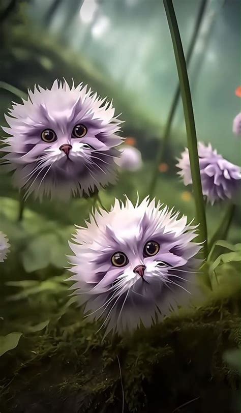 Cat Face Flower Seeds Purple Elf