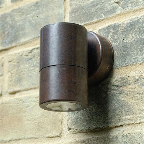 Compact Outdoor Wall Downlight Copper 240v Gu10 Garden Wall