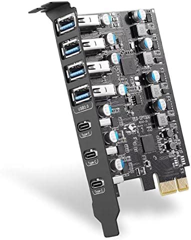 Carte D Extension PCI E Vers USB 3 0 7 Ports 2 X USB C 5 X USB A