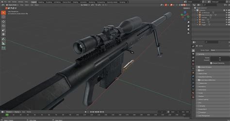 3D model Anzio 20mm Sniper rifle VR / AR / low-poly | CGTrader