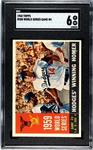 Topps Gil Hodges World Series Game Los Angeles Dodgers