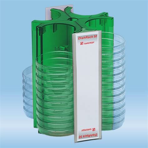 DishRack height 240 mm green for 52 petri dishes with 92 mm Ø