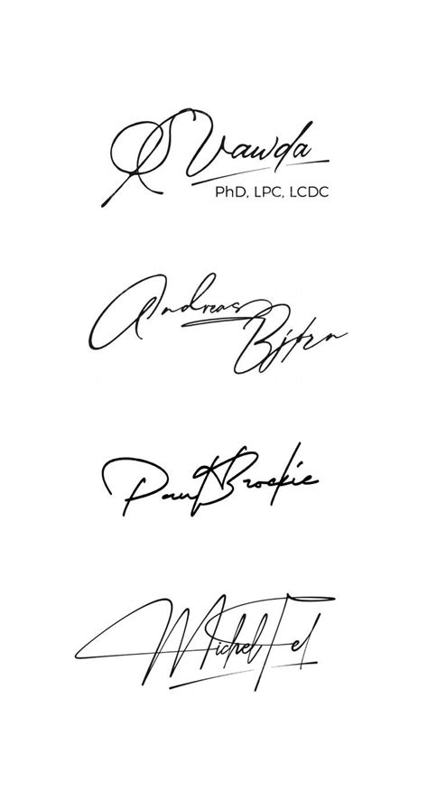 Handwritten Signature Design By Professional Calligrapher