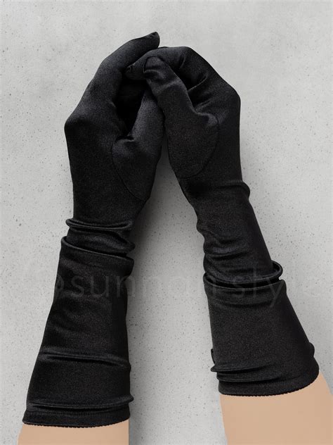 Lush Satin Gloves Forearm Length