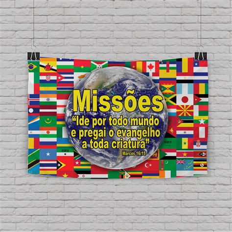 Bandeira Miss Es Evangelismo Tecido Oxford X Cm Elo