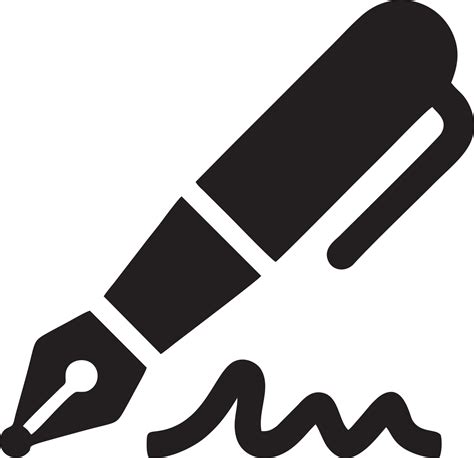 Writing Pen Icon Symbol In White Background Illustration Of The Sign