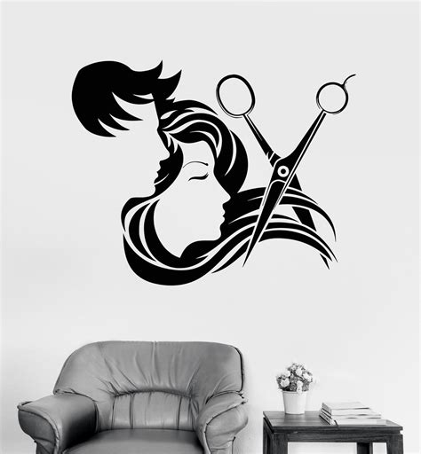 Vinyl Wall Decal Hair Salon Stylist Hairdresser Barber Shop Stickers U