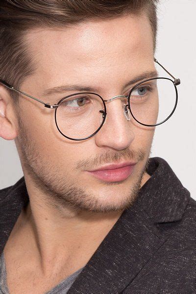 Daydream Round Black Silver Full Rim Eyeglasses Eyebuydirect Mens Eye Glasses Mens Glasses