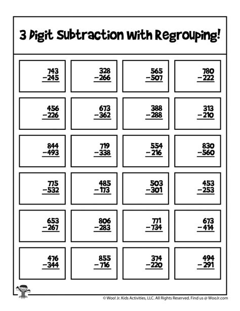 Math Regrouping Worksheets Woo Jr Kids Activities Childrens