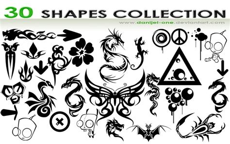 1300 Adobe Photoshop Custom Shapes For Download Tutorialchip