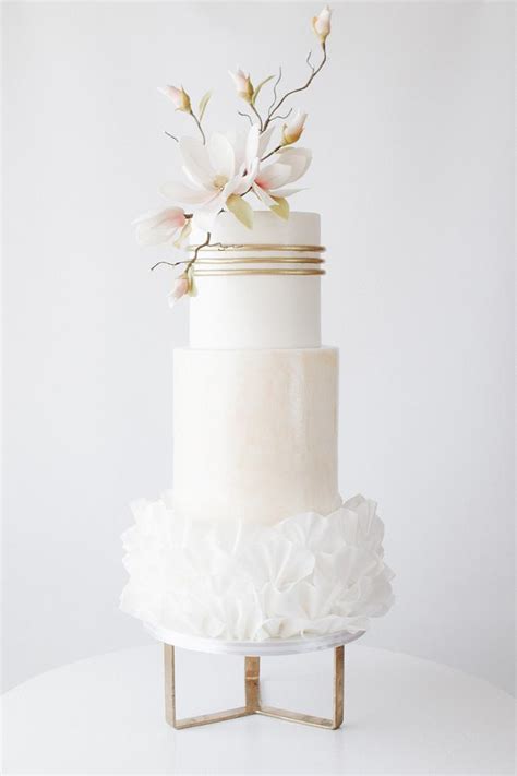 Magnolia Wedding Cake Decorated Cake By Dmytrii Puga Cakesdecor