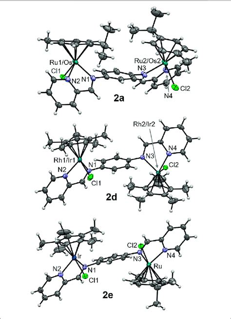 Ortep Representation Of One Of The Two Enantiomers Of Complexes 2a Download Scientific