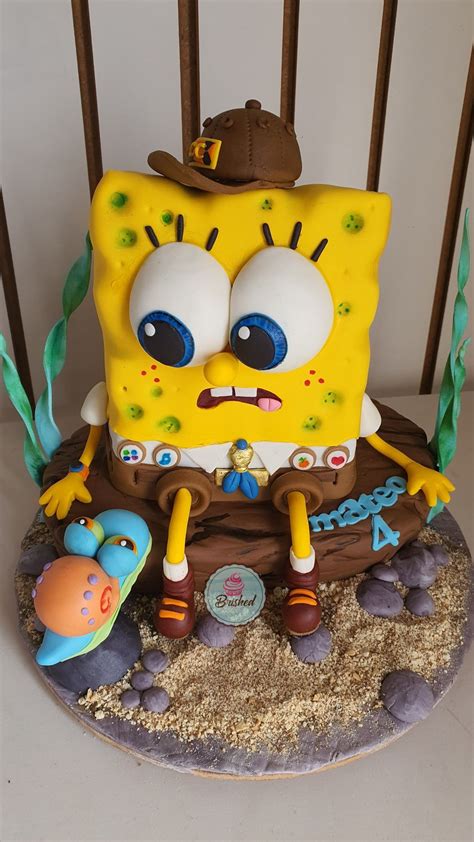 Pastel De Bob Esponja Como Hacer Un Pastel De Bob Esponja Torta De Bob