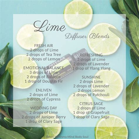 Lime Is An Invigorating And Refreshing Essential Oil Try These Diffuser Blends Using Lime For A