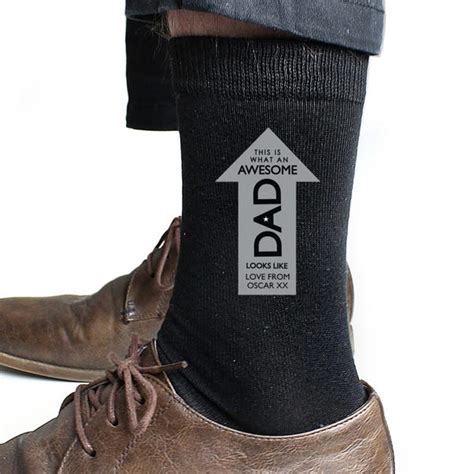 Personalised Awesome Dad Mens Socks Dunelm