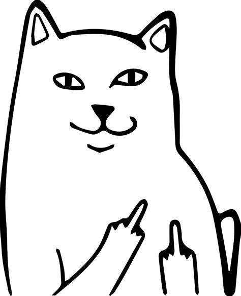 Cat Middle Finger Svg Fluffy Cat Middle Finger Svg Svg Svg Snake The