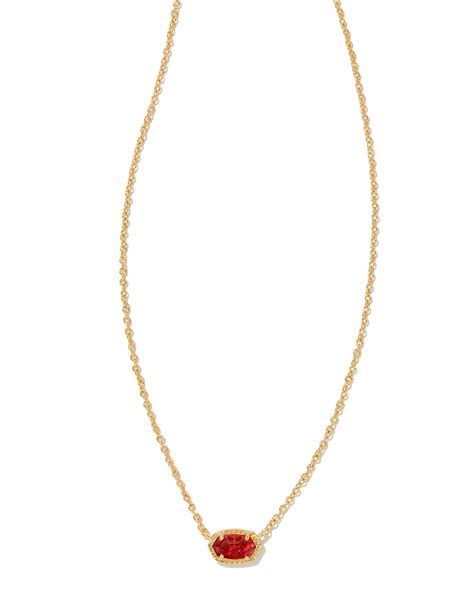 Emilie Gold Pendant Necklace In Berry Glass Kendra Scott