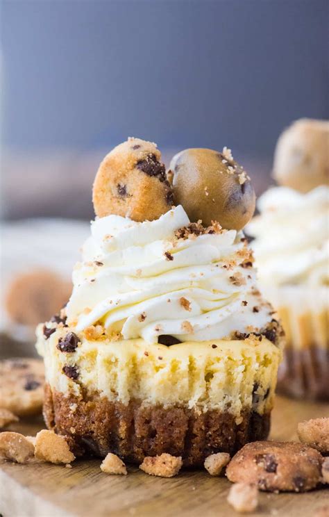 Mini Chocolate Chip Cookie Dough Cheesecakes