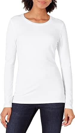 Amazon Essentials Women S Classic Fit Long Sleeve Crewneck T Shirt