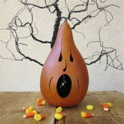 Halloween Gourd Jack O Lantern Primitive Holiday Pumpkin Decoration