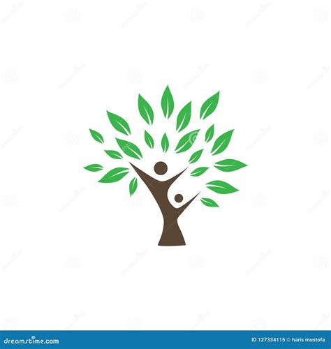 Wellness Tree Logo Icon Design Template Vector Stock Vector