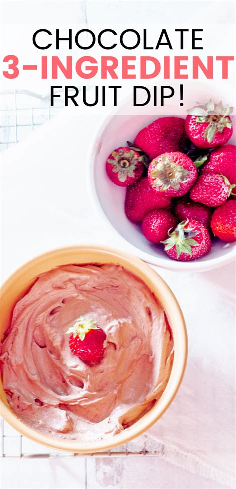 3 Ingredient Easy Chocolate Fruit Dip Snug And Cozy Life