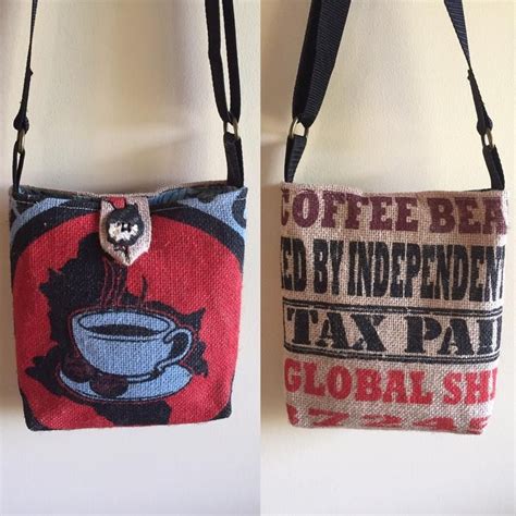 Burlap Cross Body Bag Coffee Bag Purse Etsy In 2021 Upcycled