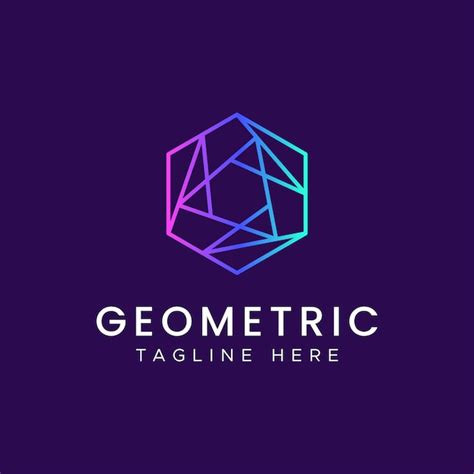 Logo De Ligne Hexagonale Polygonale G Om Trique Avec D Grad De Couleur