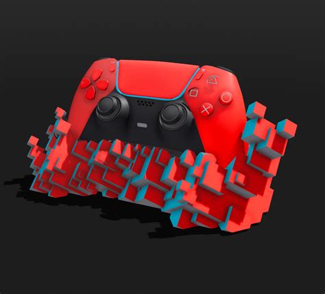 STL File Pixel Glitch Controller Stand Xbox One PS5 3D Printable