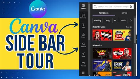 Canva Editor Side Panel Explained Canva Side Panel And Its Tabs