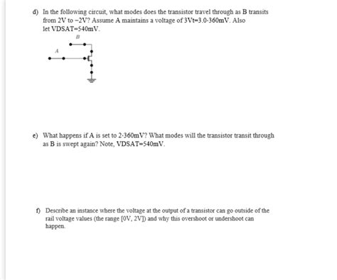 Solved I Need Problem D Please Thank You D In The Following Circuit Course Hero