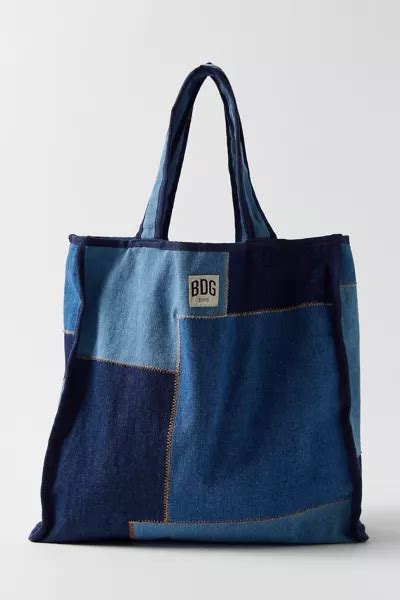 BDG Patchwork Denim Tote Bag Urban Outfitters