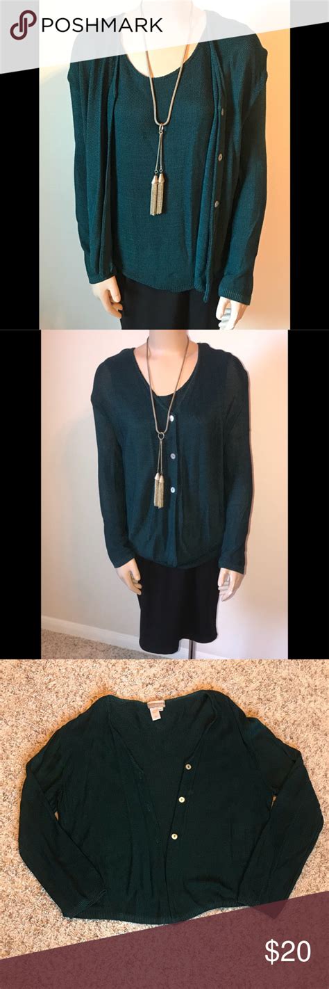 Coldwater Creek Sweater Set This green and black sweaters set includes ...