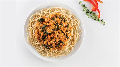 Turkey Bolognese with Whole Wheat Spaghetti - Mindful by Sodexo Recipes