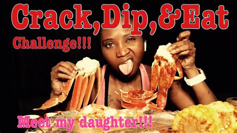 Crack Dip Eat Challenge SEAFOOD MUKBANG MEET MY DAUGHTER