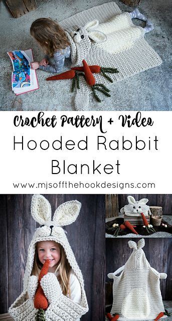 Hooded Woodland Rabbit Blanket Pattern By MJ S Off The Hook Designs