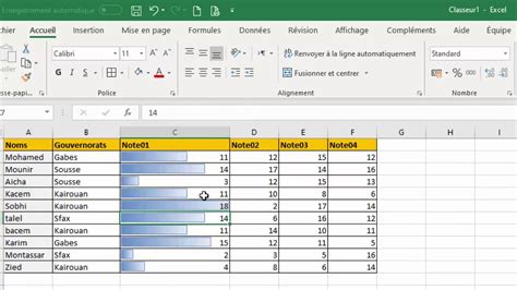 Insérer Des Barres Dans Vos Cellules Excel Youtube