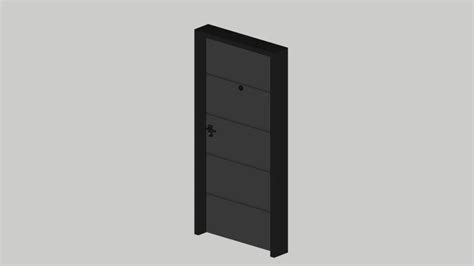 Anthracite Front Door 100 X 210 Cm 3d Warehouse