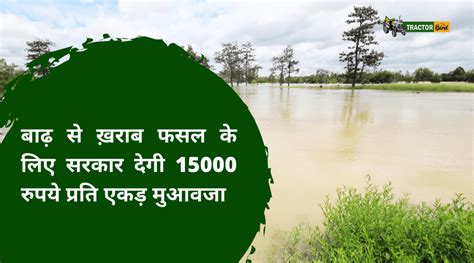 बाढ़ से ख़राब फसल के लिए सरकार देगी 15000 रुपये प्रति एकड़ मुआवजा