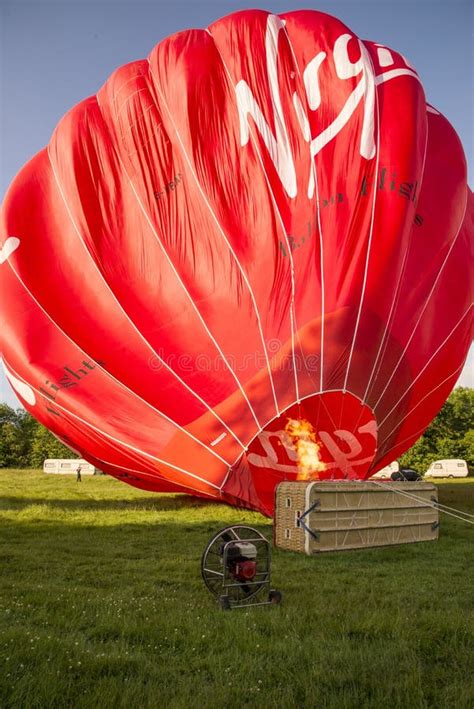 The Virgin Hot Air Balloon Editorial Stock Image Image Of Inflation