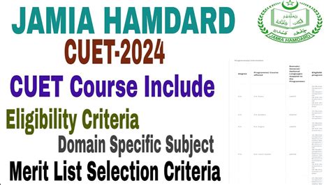 Jamia Hamdard Admission Form Eligibility Criteria Fees Form