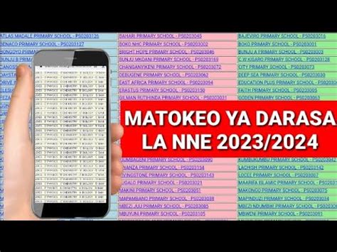 NECTA RESULTS Jinsi Ya Kupata Matokeo Ya Darasa La NNE 2023 2024