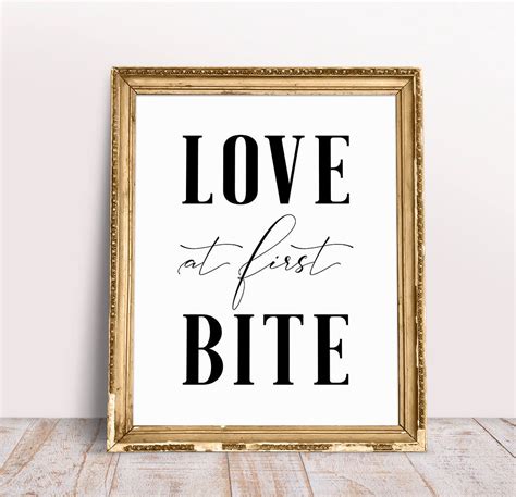 Love At First Bite Wedding Dessert Table Sign Sweets Table Etsy