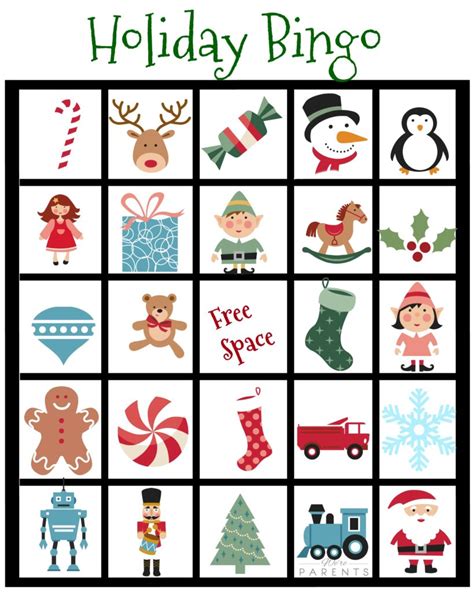 Holiday Bingo Card Printable for Kids - We're Parents