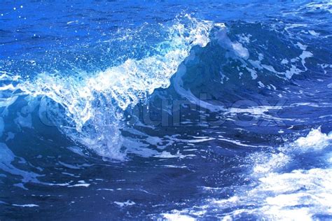 Blue Wave On The Ocean Stock Image Colourbox